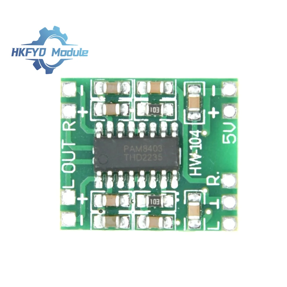 2.5-5V Miniture Mini Digital Audio Amplifier Board 2x3W PAM8403 Class D Speaker Module USB Power Supply 2.5 To 5V