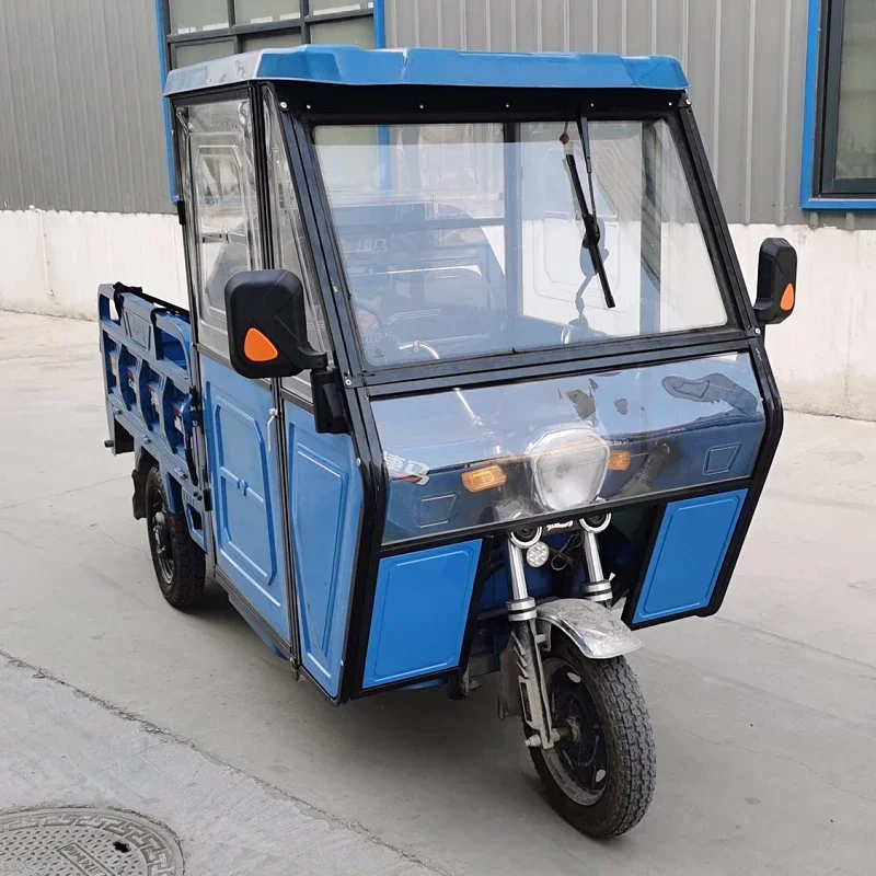 Electric tricycle canopy, fully enclosed canopy, iron sunshade, front cab