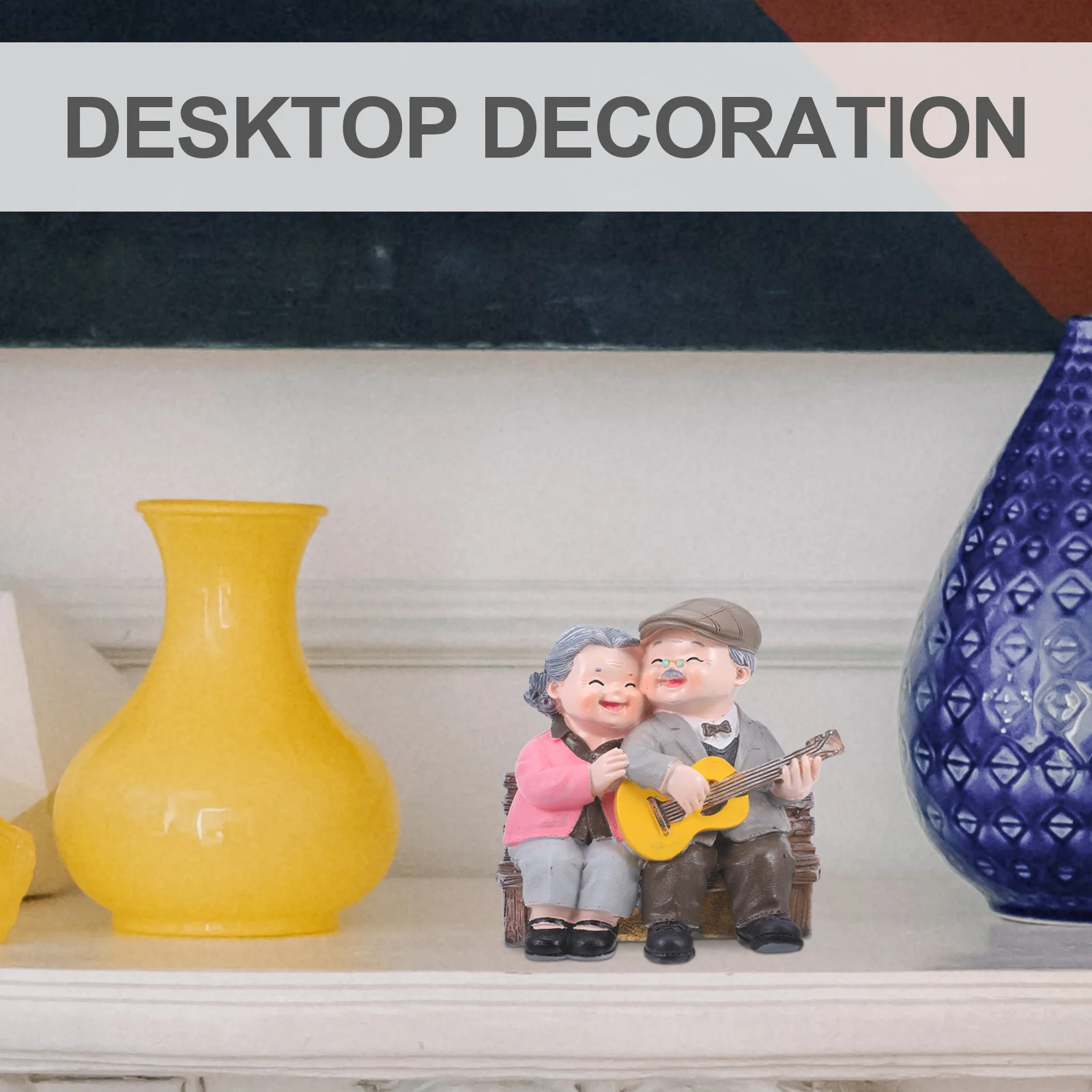 

Grandparents Lover Resin Couple Miniature Ornament Unique Crafts for Room Decor and Gift Old Parents Crafts