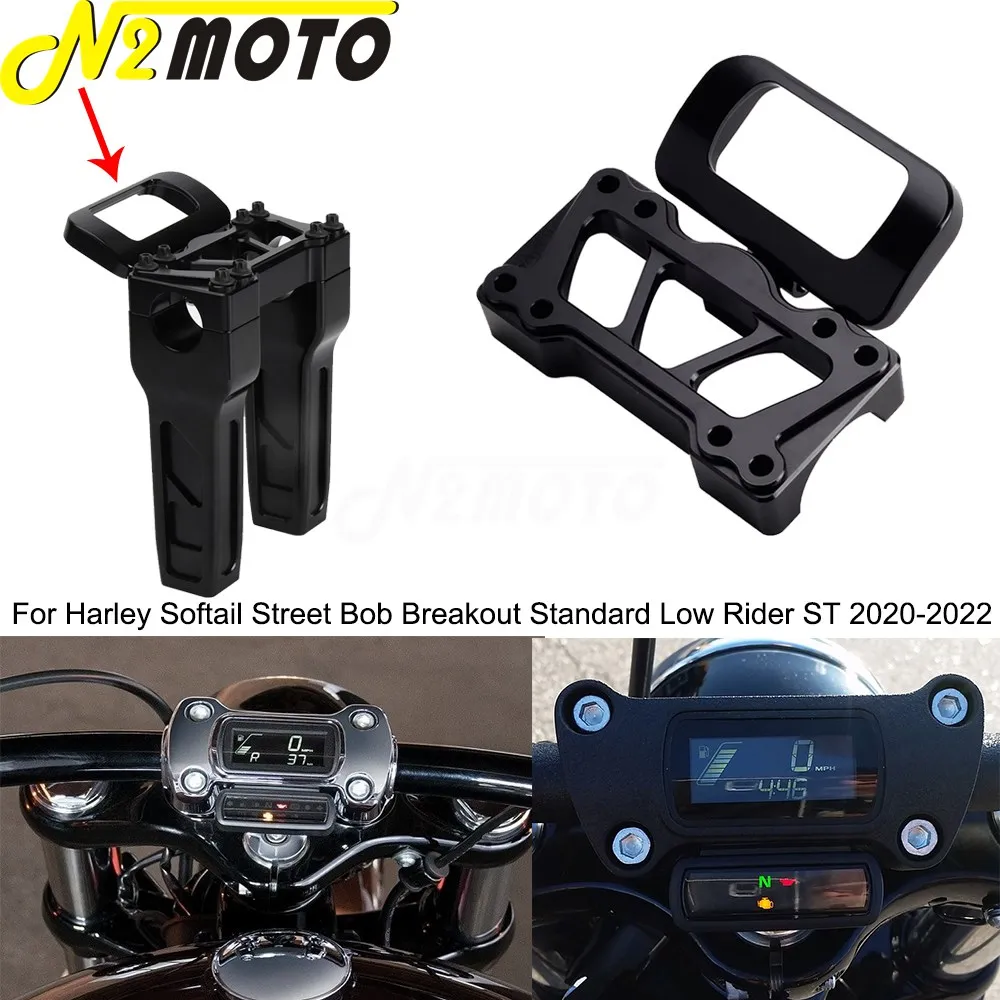 

1" 1-1/8" 1-1/4" 1-1/2" Gauge Mounts For Harley Softail M8 Street Bob Breakout Standard Low Rider ST Handle Bar Riser Top Clamp