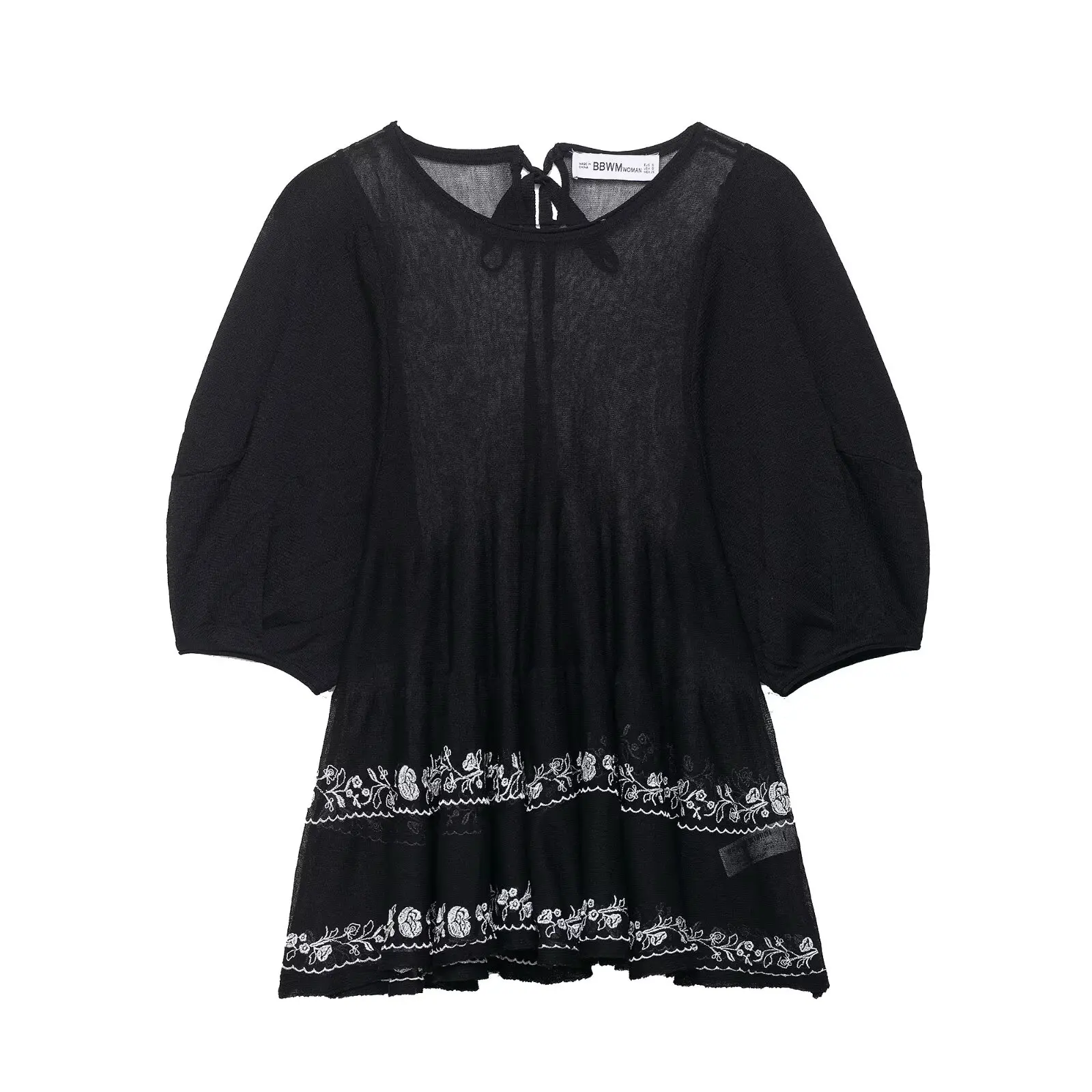 Casual lungo Sve ort irt ricamato ago fine da donna Top da pendolarismo Sle vestibilità ampia protezione UV in fibra di poliestere