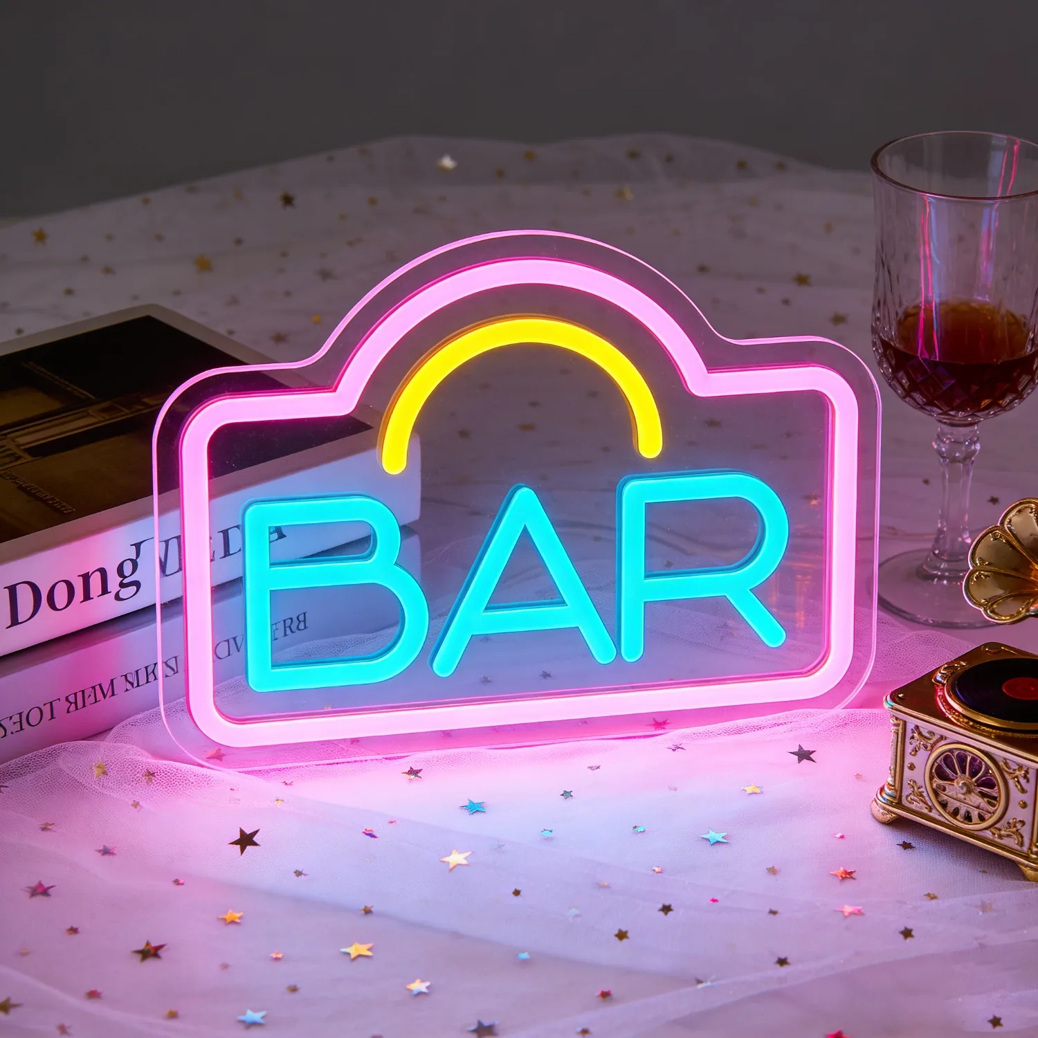 

Неоновая вывеска BAR с цветными светодиодами, настенный декор для дома, бара, спальни, гостиной, создает уютную атмосферу, романтическое настроение, подарок