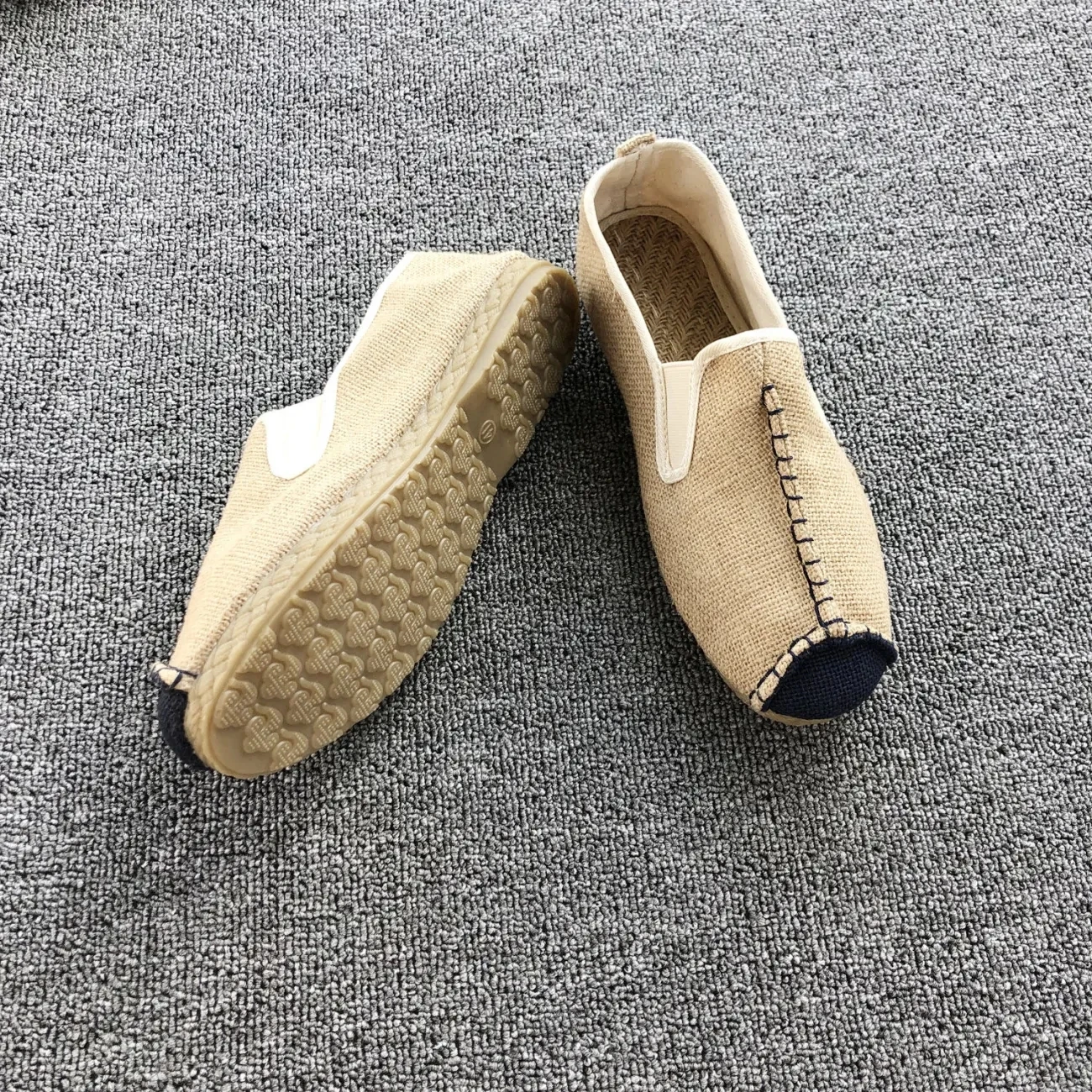 Chinese Style Linen Shoes Mens Casual Male Breathable Shoes Men Fashion Soft Slip on Espadrilles For Men Loafers Driving Shoes