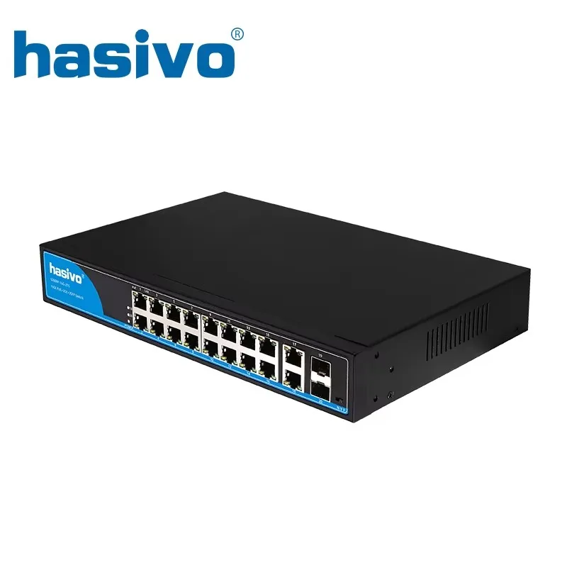 Full Gigabit 8/16 Port Poe Switch Support IEEE802.3af/at IP Cameras and Wireless AP 10/100/1000Mbps 48V Active Network Switch