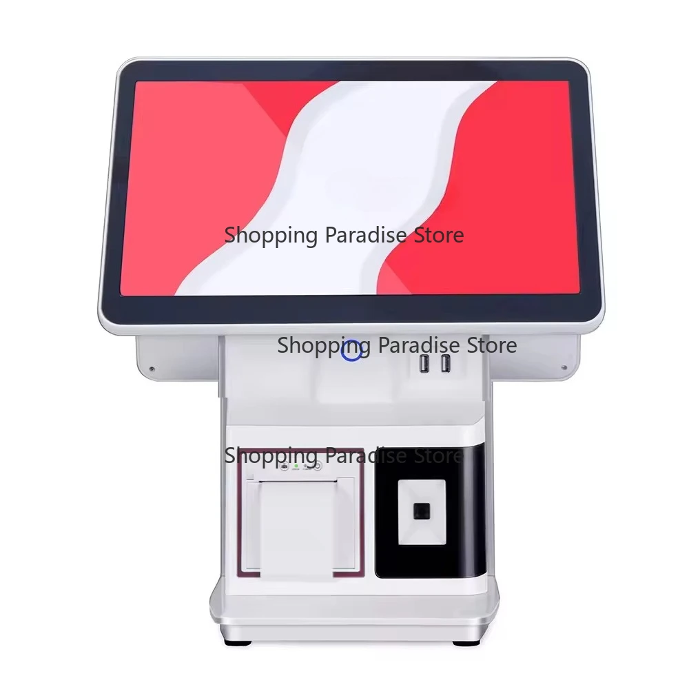 15.6inch POS Register Custom Color OEM ODM Support Supermarket Catering Enhanced Printing 1366*768 Resolution for Retail