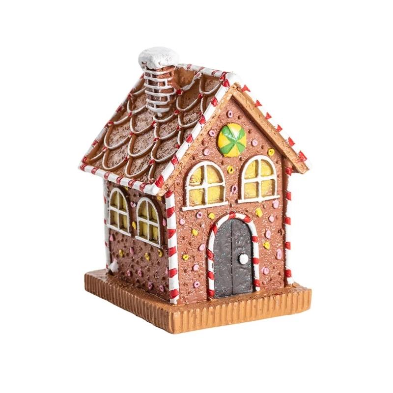 Christmas Gingerbreads Small House Creative Christmas Tree Home Decoration for Festives Home Display A0KF