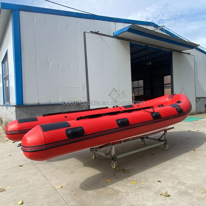 Hot Sale 16ft 4.8m Luxury RIB 480 Deep V Hypalon Fishing Rigid Inflatable RIB Boat With Fiberglass Bottom