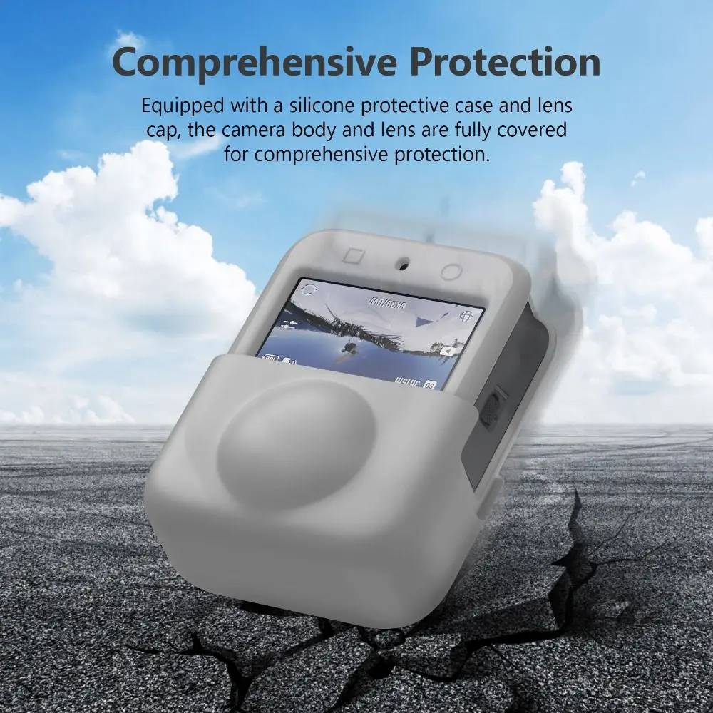 

Silicone Protective Case Anti-scratch Full Coverage Body Protector Shockproof Sleeve Cover for DJI OSMO 360