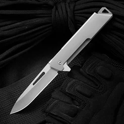 Stainless steel small knife, mini folding knife, camping portable small knife, keychain disassembly, express delivery knife, unb