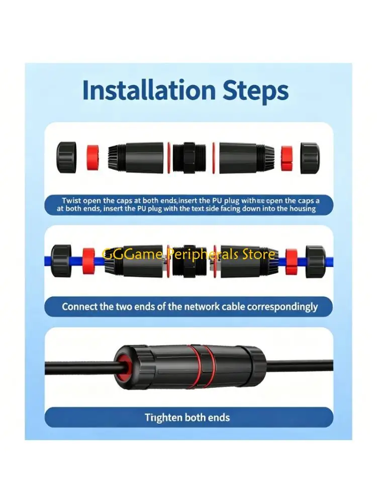 U55B Fast Speed Networking Connector With Double Sealing For Underground And Outdoor Installation