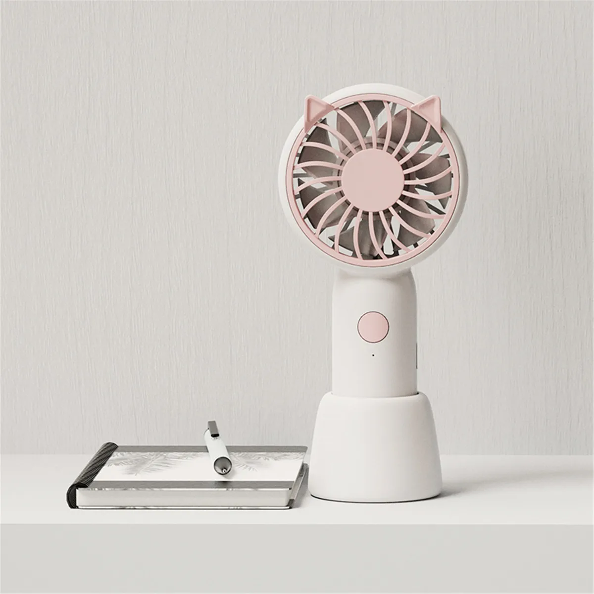 Portable Handheld USB Rechargeable Fan, 3-Speed Adjustment, Mini Size, High Wind Power