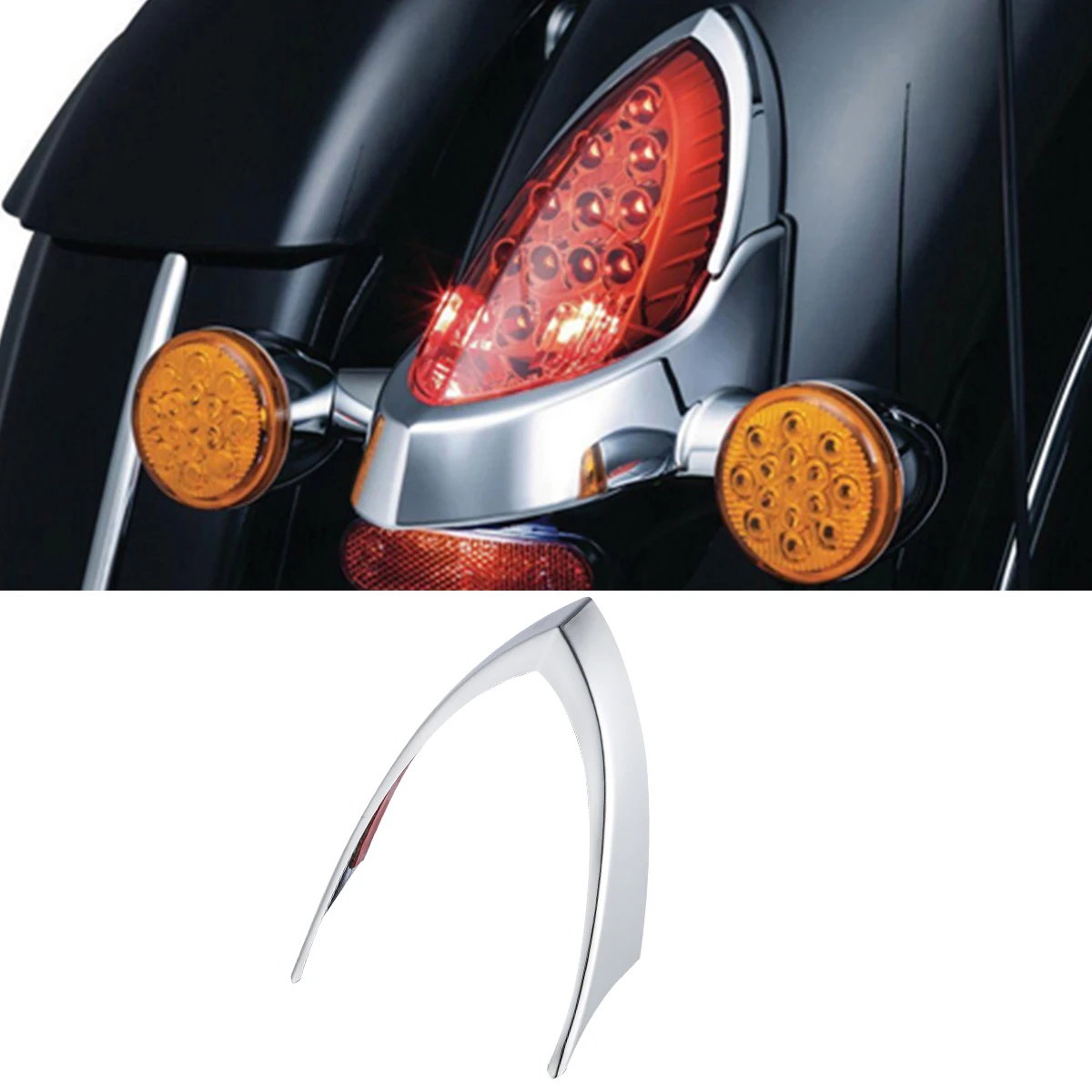 Tapa de cubierta embellecedora superior para luz trasera de motocicleta, compatible con Indian Chief Classic Chief Vintage Roadmaster Springfield Dark Horse