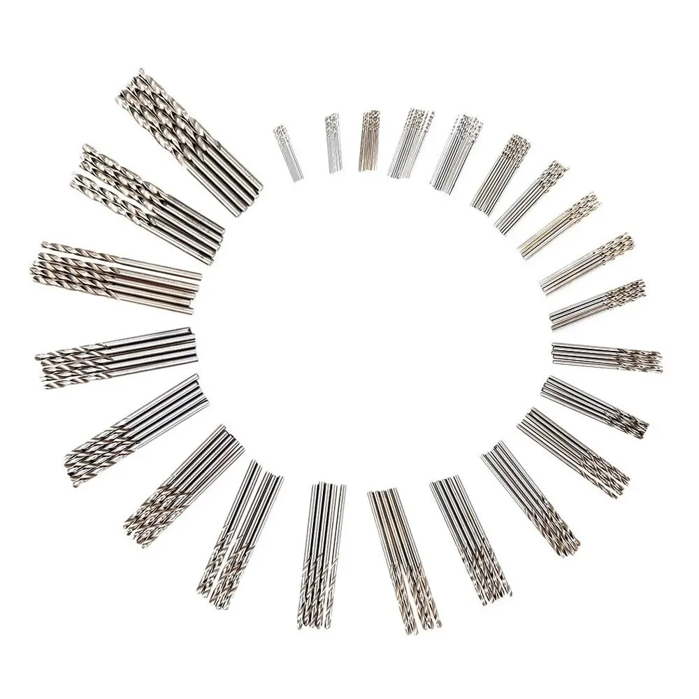 0.4-3.2mm Small Drill Box Mini Straight Shank Fried Dough Twists Drill Set 150PC Mini Fried Dough Twists Drill Plastic Box
