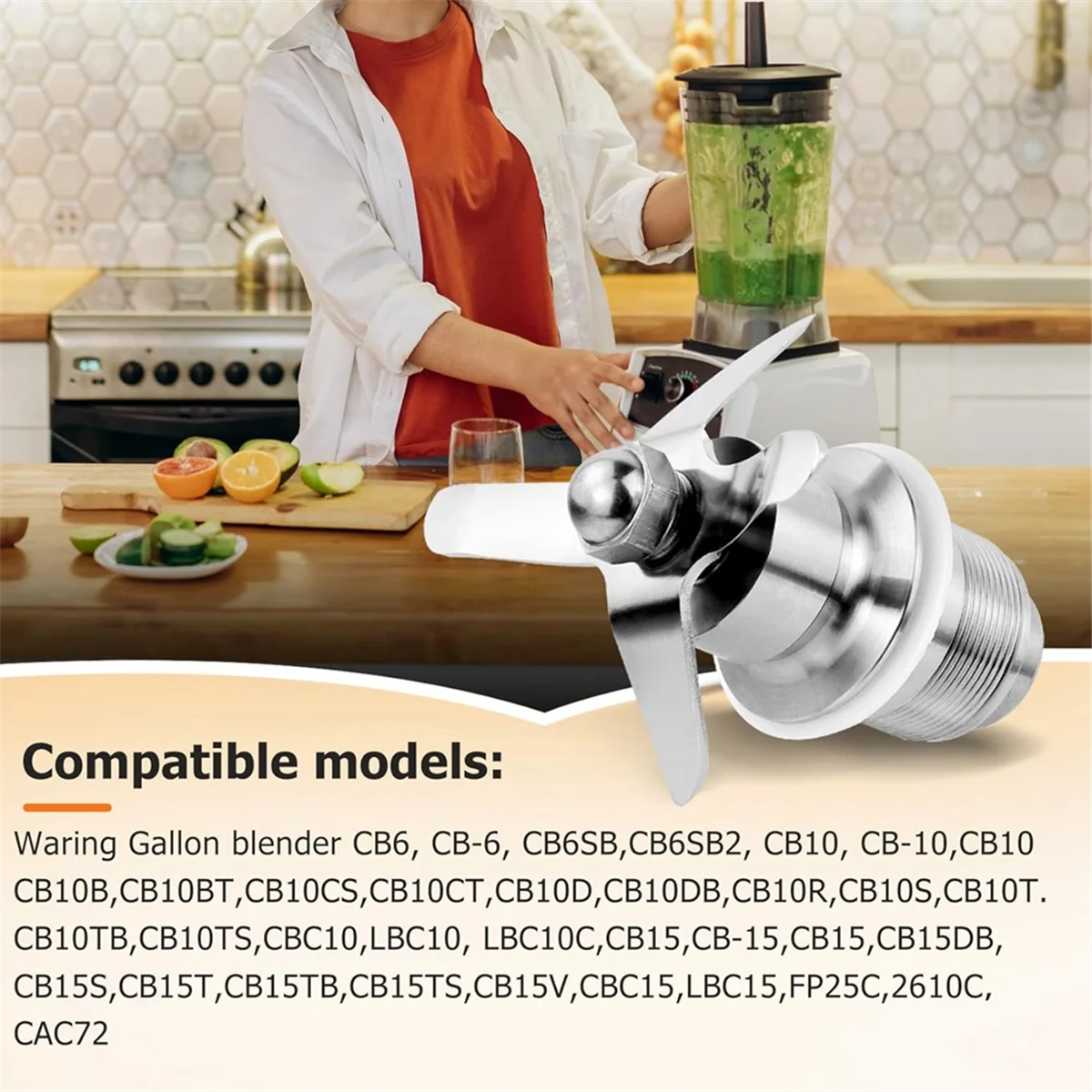 AUU-502977 Blending Assembly Blade Cutting Assembly Blender Part 502977 18396 018396 Compatible for CB6/CB10/CB15