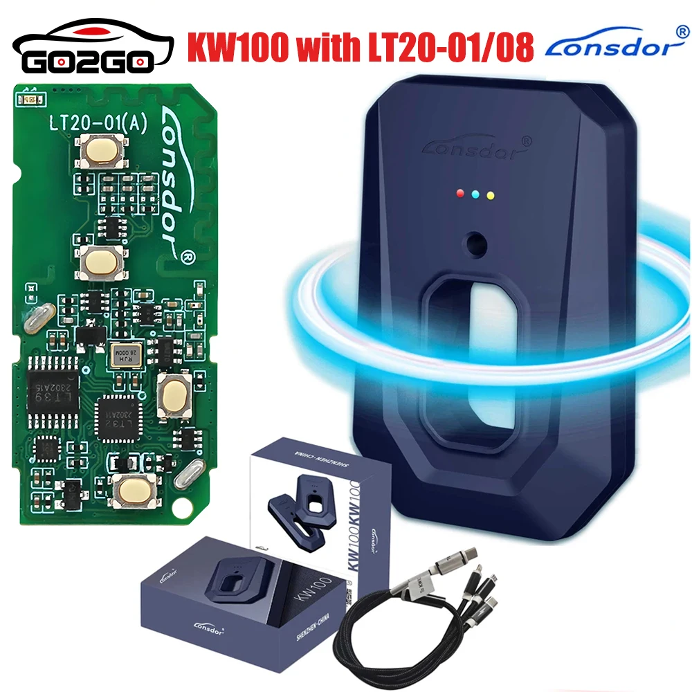 

Lonsdor KW100 Smart Key Generator Compatible with LT20-01/04/08 Smart Key for All Keys Lost & Adding Keys