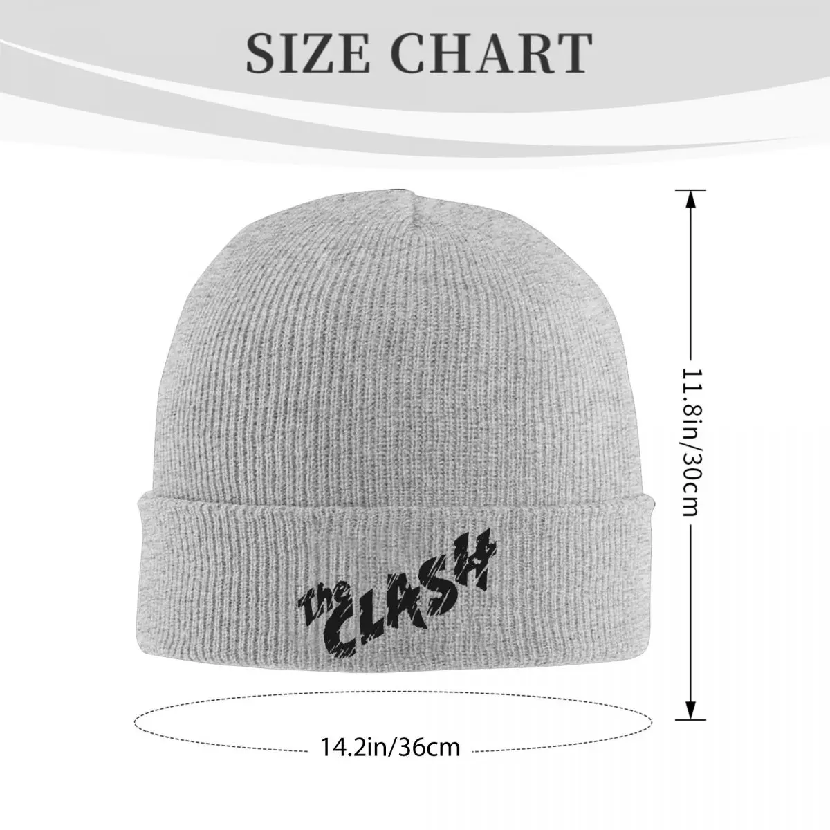 روك باند كلاش شعار دافئ محبوك قبعة الشتاء متماسكة بونيه قبعة Skullies Beanies الهيب هوب قبعات للجنسين #2