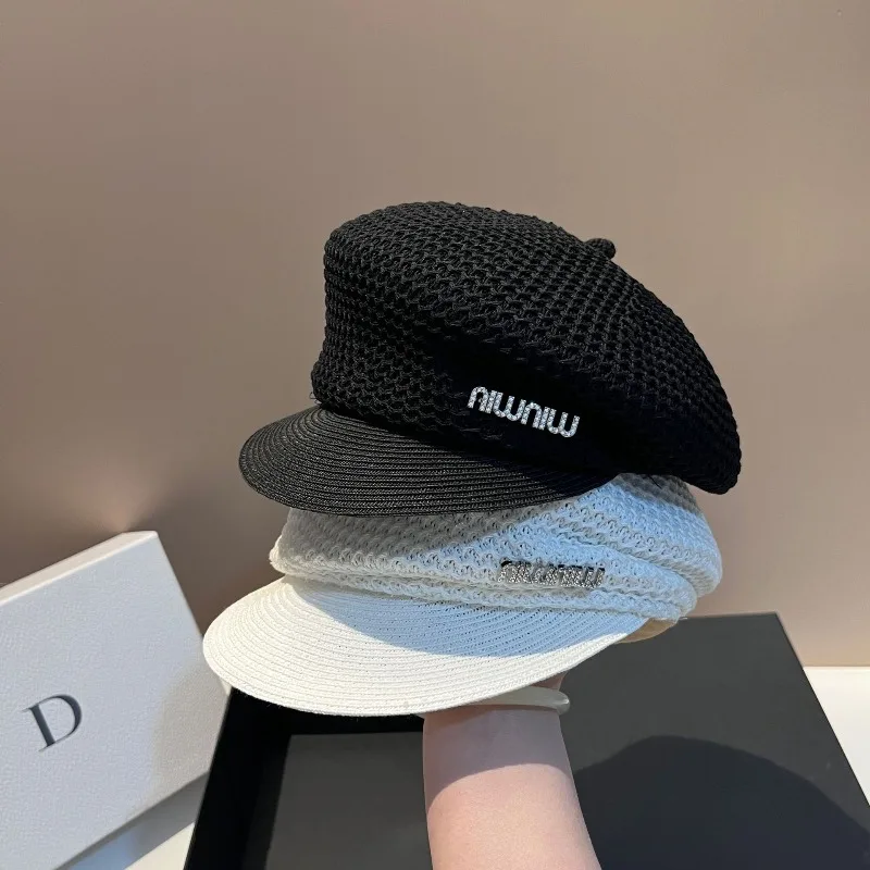 

Summer Lace Octagonal Beret Women Irregular Cutout Sun Hat Adjustable Breathable Youthful TikTok Viral Cap Free Shipping​​