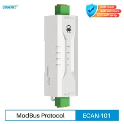 CAN To Serial Protocol RS485 CANBUS Converter CDSENET ECAN-101 Modbus All-terminal Interface Frame Formats AT Command Baud Rate