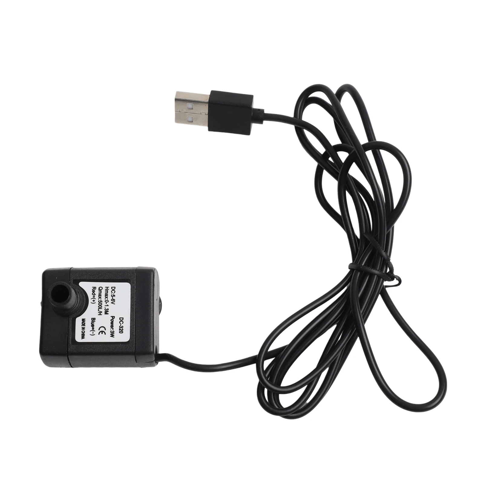 Submersible Pump USB 3W 5V 6V with 500L/H Flow Rate for Aquarium For Fountain Rockery Decoration and Small Water Features