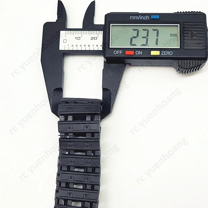 4 pièces piste en caoutchouc 140mm/210mm Double plié longueur 23mm largeur Absorption des chocs tampon tampon accessoire pour Robot/réservoir sur chenilles RC