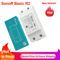 Sonoff Basic R2 Wifi Smart Switch Smart Home Remote Control ON/OFF DIY Timer Switch Via Ewelink APP Work with Alexa Google Home