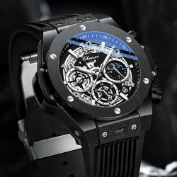 Fashion Top Brand Chenxi orologi da uomo cronografo sportivo luminoso impermeabile orologio al quarzo con data da uomo di lusso orologio da polso con quadrante grande