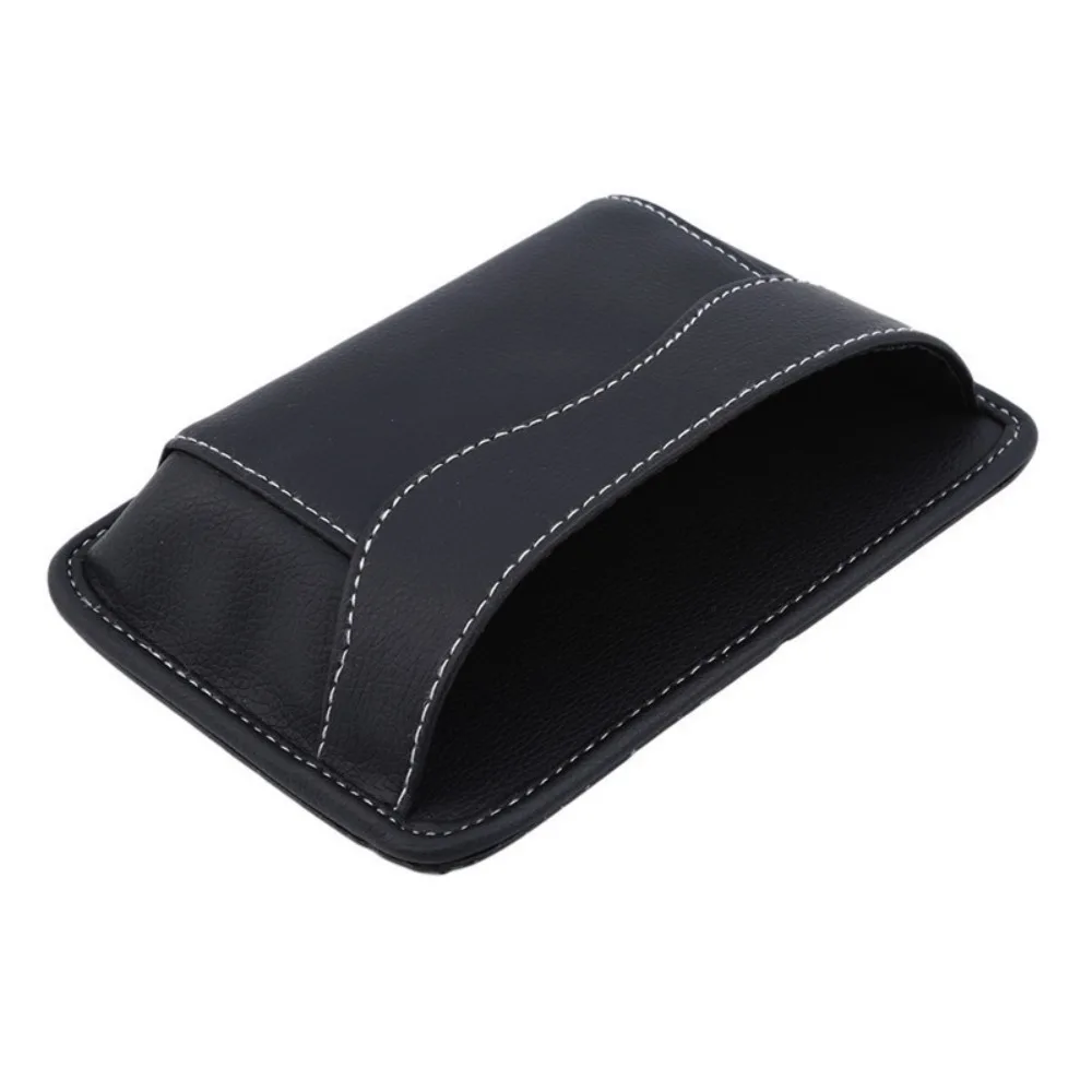 Seat Gap Organizer Car Storage Bag Multi-functional Self-adhesive Car Seat Side Pocket PU Leather Magic Tape Design