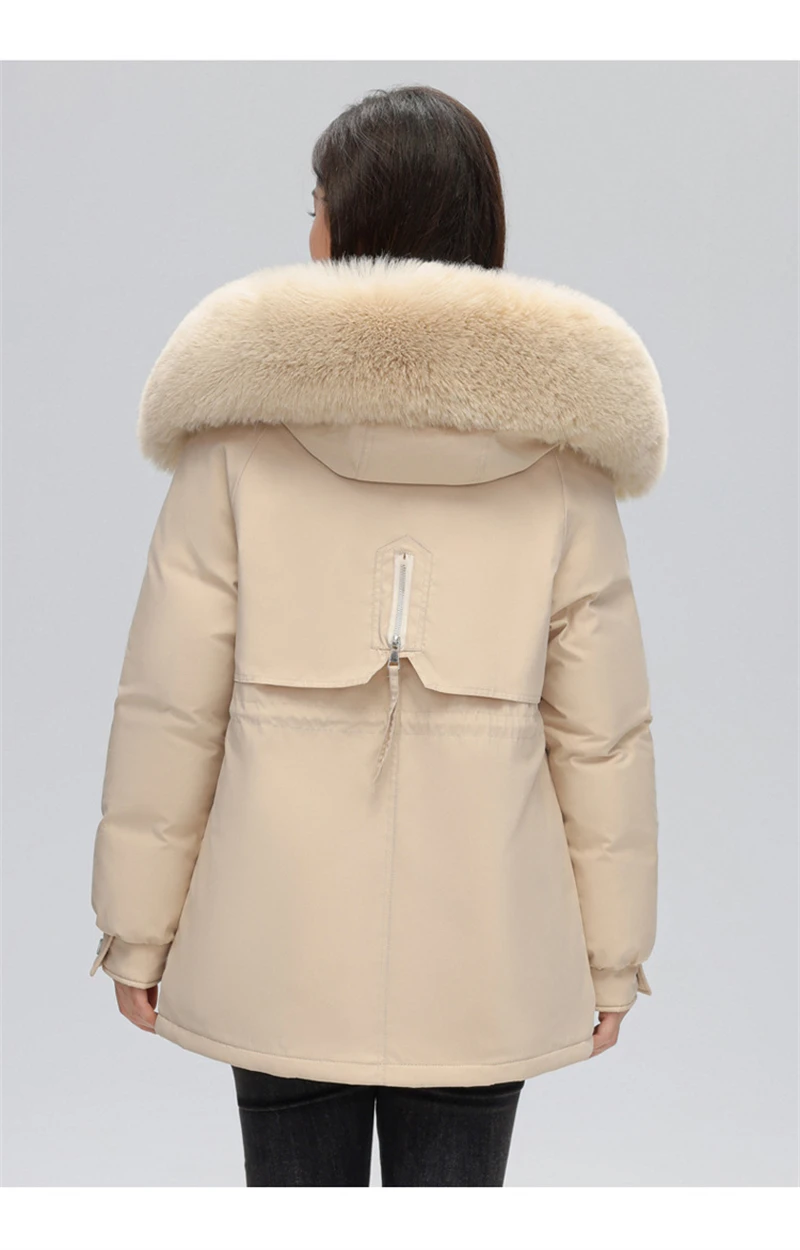 Winter Coat New Women's Thick Cotton Jacket Women's Medium Long Korean Version Fur Collar Coat Female Warm Parka Overcoat