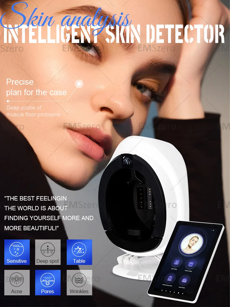 AISIA Q1 3D AI analyseur de peau du visage détection diagnostic des problèmes de peau 8 spectres analyse professionnelle équipement de Salon de beauté