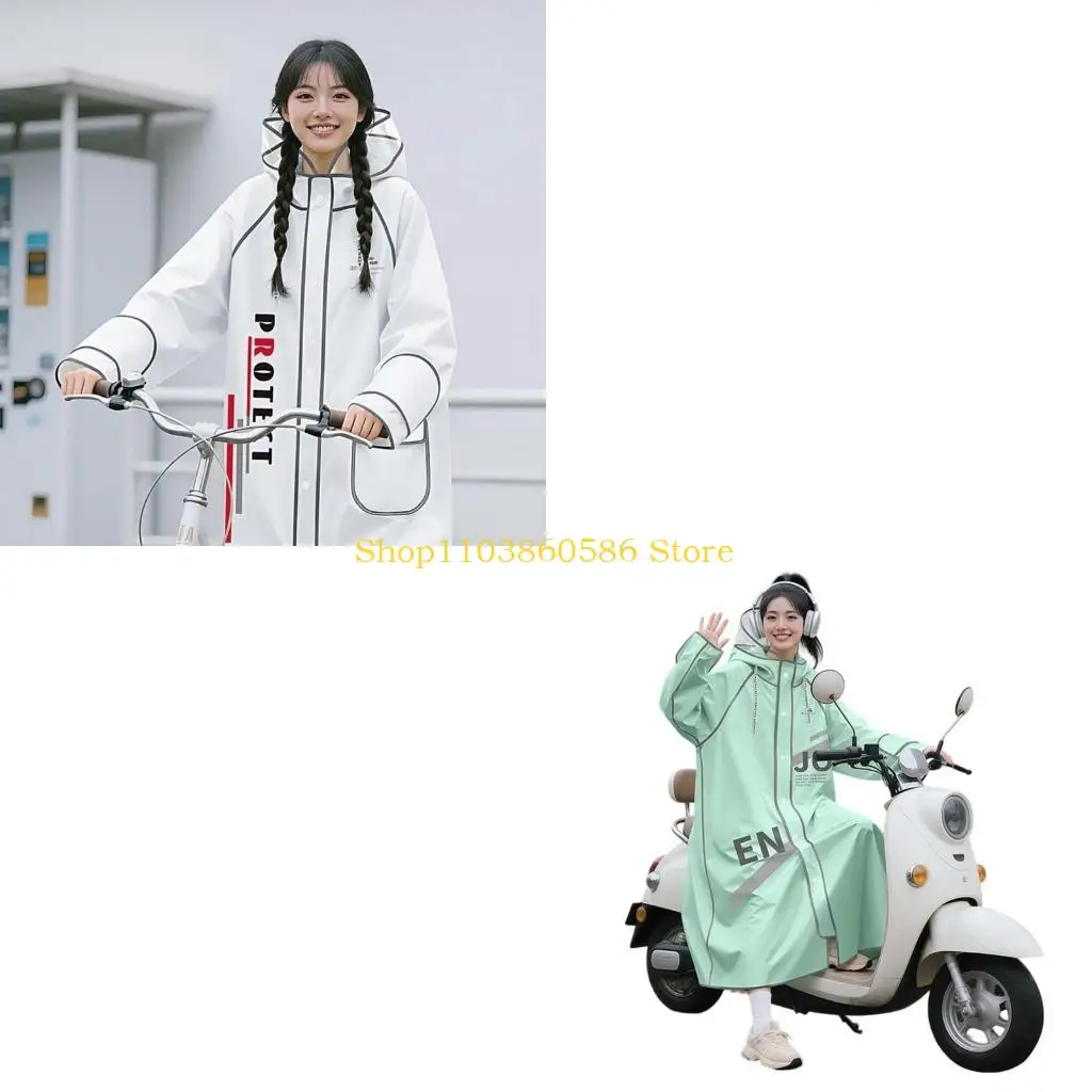 242A Professional Riders Rain Suit High Density PVC EVA Fabric Water Pressure Resistance Raincoat with Reflective Strips