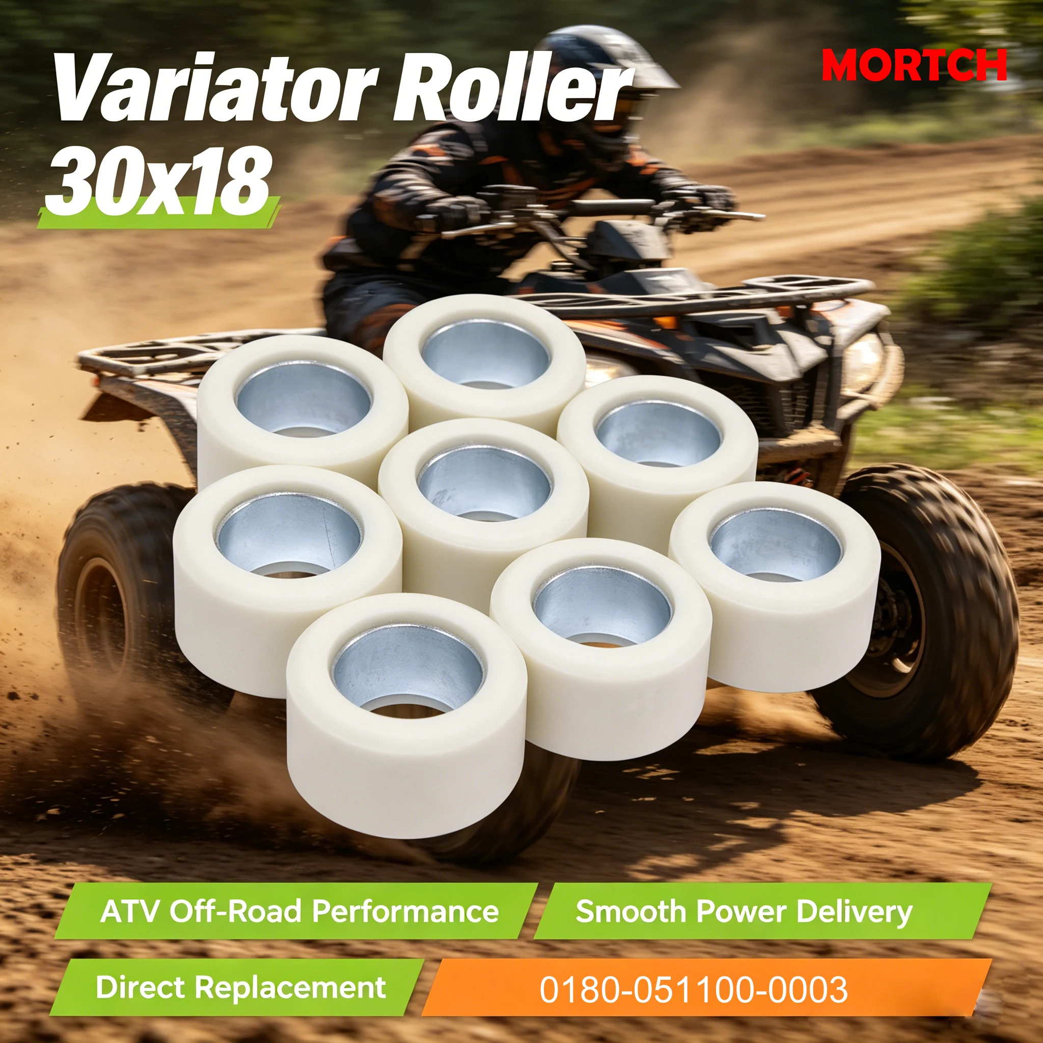 0180-051100-0003 30x18 Variator Roller For CFMoto 500 600 625 800cc CForce UForce ZForce ATV UTV SSV Clutch Weight Roller