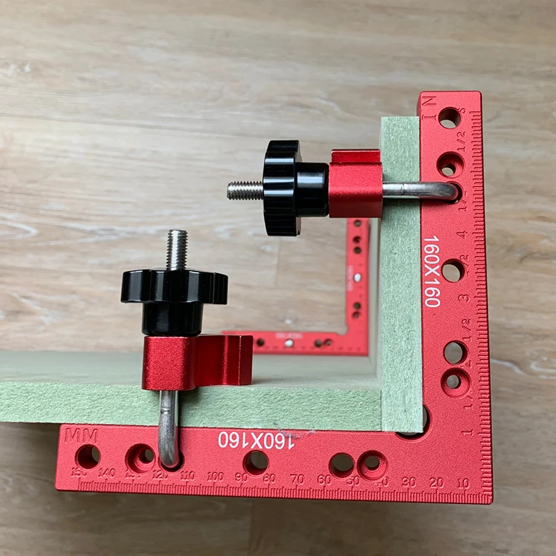 Accesorios auxiliares en forma de L de 90 grados, cuadrados de sujeción de precisión, tablero de empalme, Panel de posicionamiento, clip fijo, herramientas de carpintería