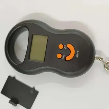 ブラック電子ハンギングスケール LCD デジタルスケールバックライト釣り重りポケットスケール荷物スケール 50 キロ/10 グラム