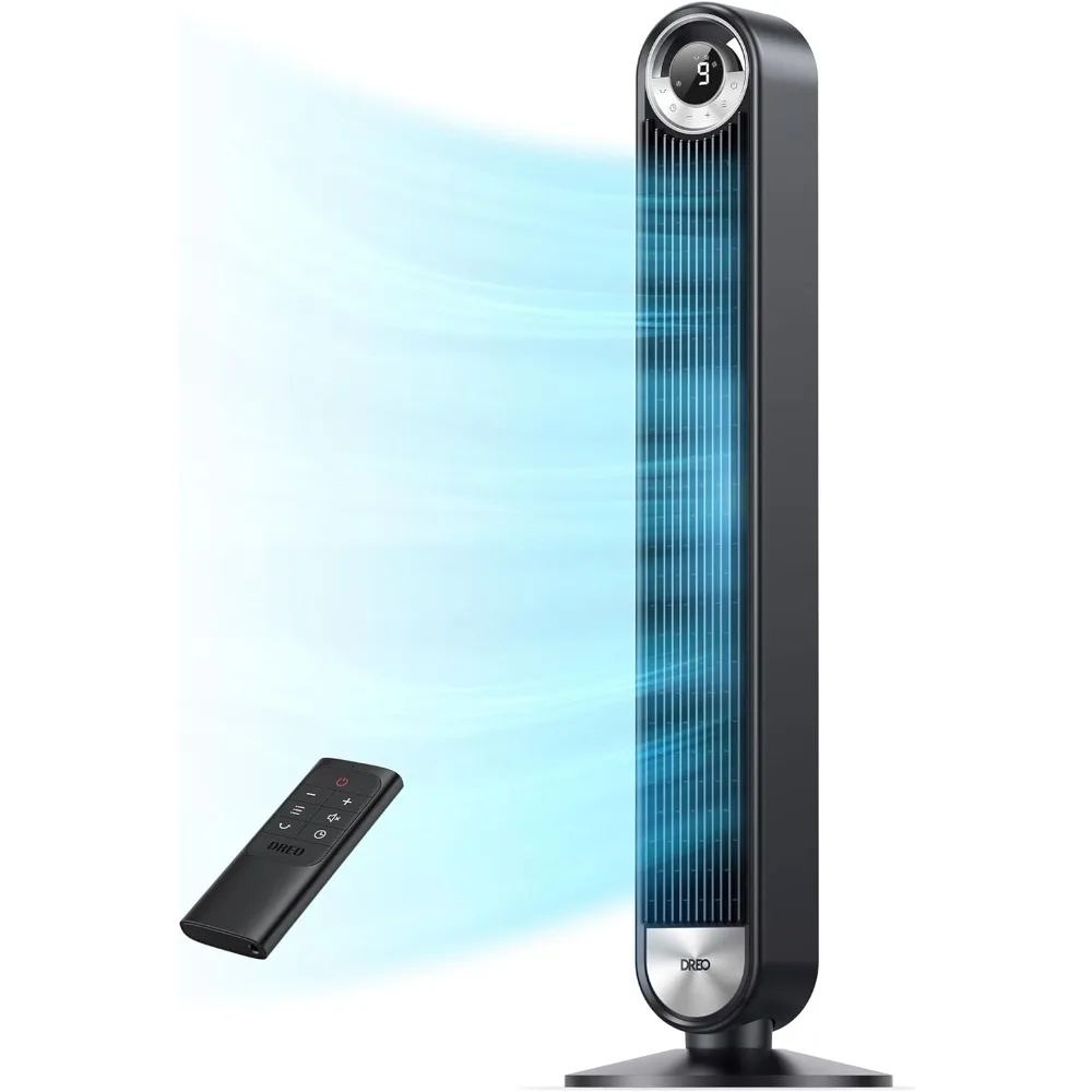 Air Conditioning Fan, Upgrated DC 9 Speeds Utral-Quiet Floor Fan, 90° Oscillating Fans, Standing, Air Conditioning Fan