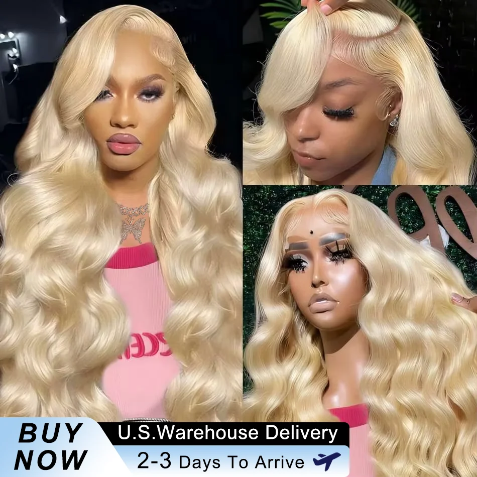 

40 50 Inch Body Wave 613 Human Hair Wigs 13x6 Hd Lace Front 100% Human Hair Wig 250 Density Colored Blonde 13x5 Lace Frontal Wig
