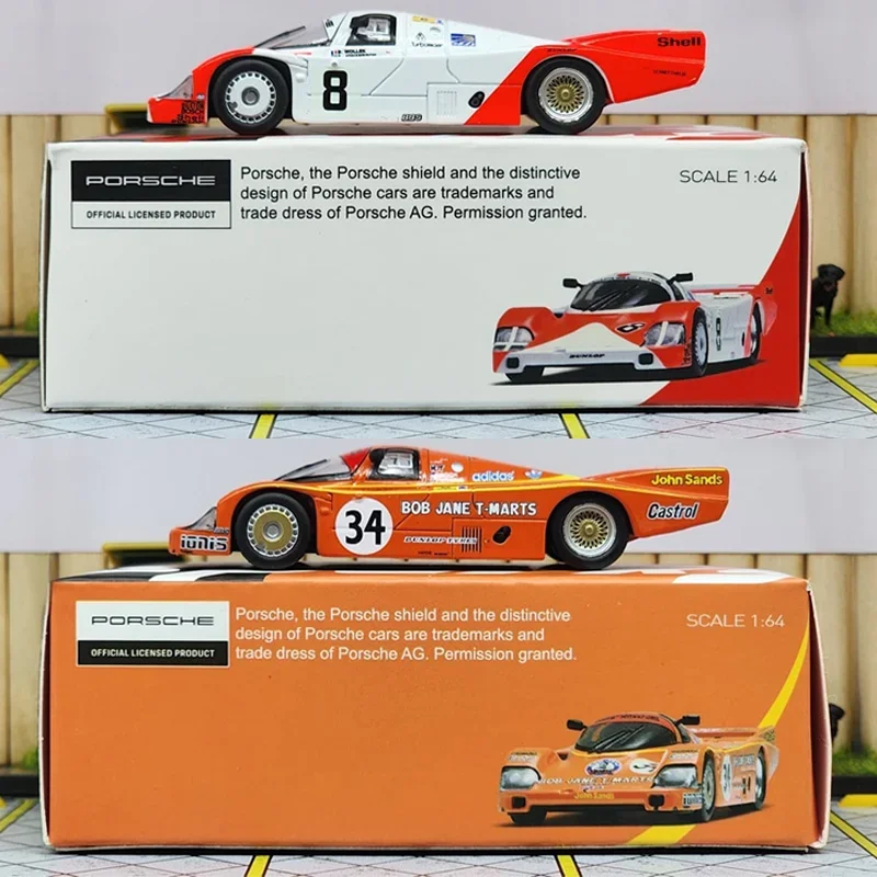 Sparky & Tiny 1/64 Porsche 1993 Dauer 962 956 Liga Brinquedo Veículo Motor Diecast Metal Modelo Presentes