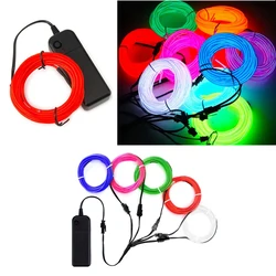 1/2/3/5/10m oświetlacz lampa elastyczny Neon ledowy kabel linowy światła LED do do dekoracji domu i samochodu DIY kostiumy buty ubrania