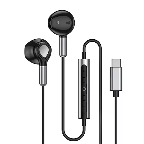 IIJJ-USB C Headphones, In-Ear Headset with Microphone and Volume Control ,Type C Headphones for Samsung S22 S21 S20 FE A53