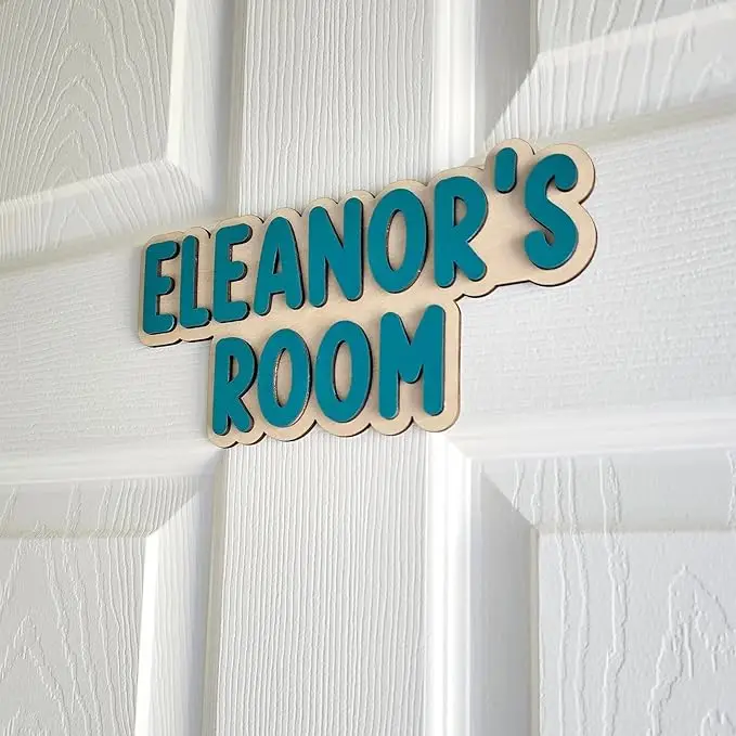 Personalisiertes Holz-Türschild für Kinder mit Individuellem Namen für Jungen & Mädchen Kinderzimmer Wand Schlafzimmer Türschild Kinderzimmer-Dekoration
