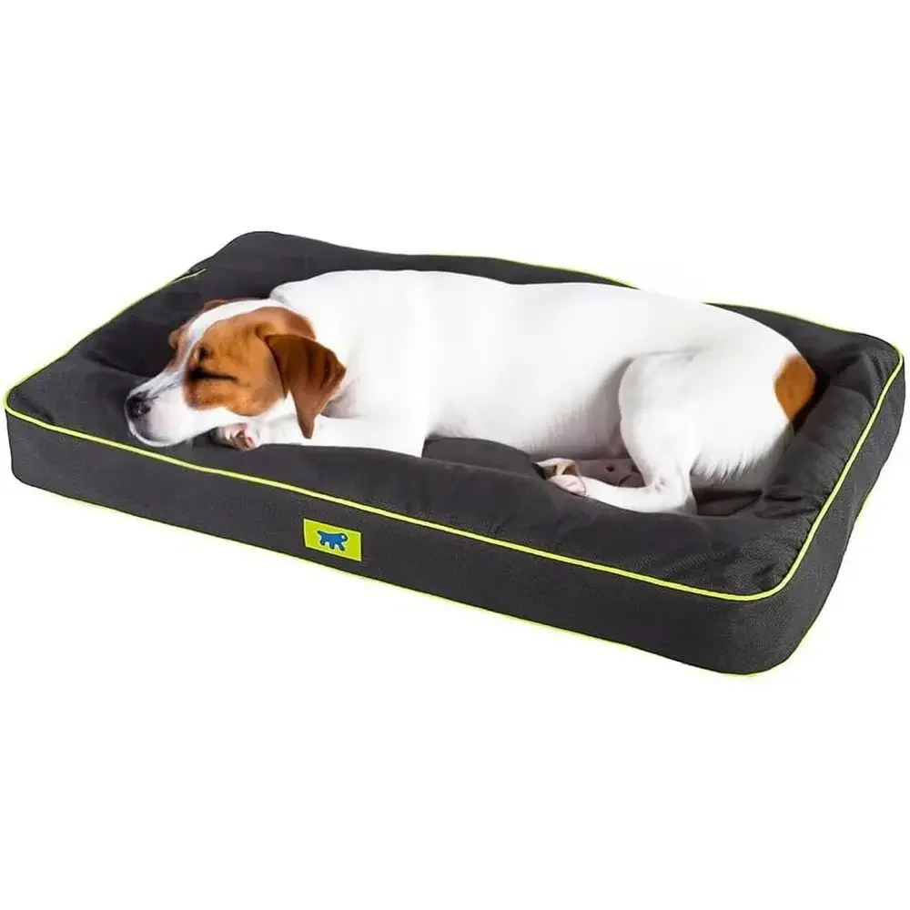 

Orthopedic Medium Dog & Cat Bed - Washable, Waterproof, Scratch-Resistant, Removable Padding, 80x50x8cm, Black
