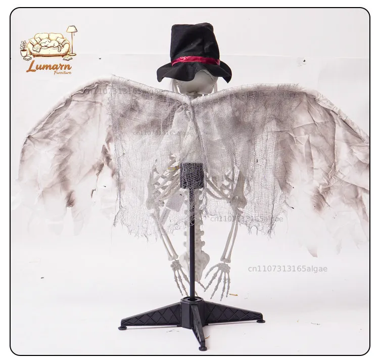 Halloween electric induction winged skeleton angel skeleton