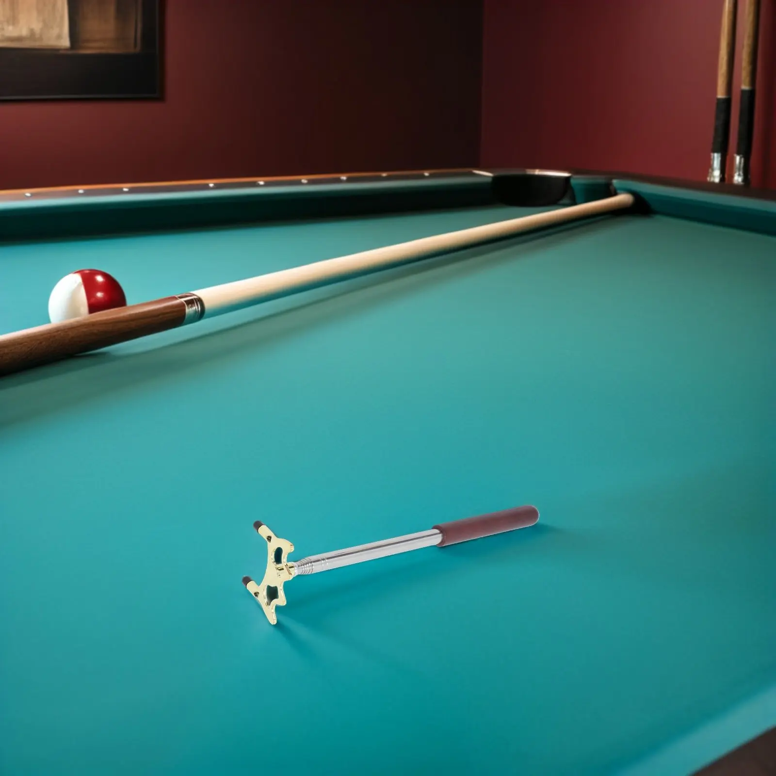 

Выдвижной мостик для бильярдного кия с отсоединяемой металлической головкой, регулируемой длиной, для снукера и пула, профессиональная опора для кия