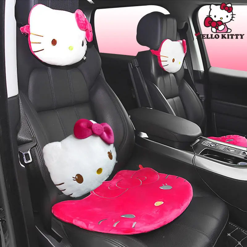 

Hello Kitty Car Cartoon Cute Creative Cushion Monolithic Four Seasons Universal Non-backrest Breathable Single Rear Car Cushion