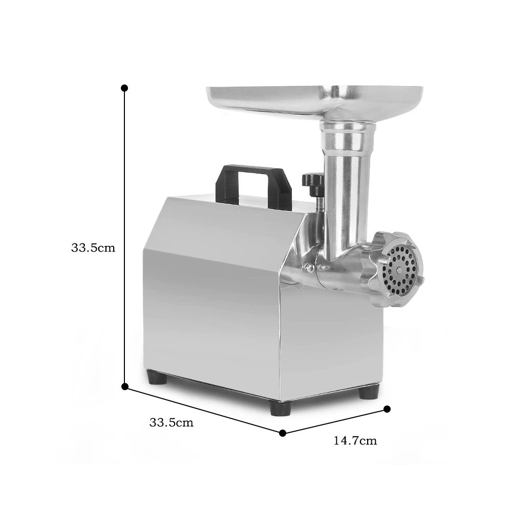 ITOP Mincer Electric Meat Grinder Commercial Sausage Stuffer 140W Capacity 25kg/h Heavy Duty Stainless Steel Chopper 110V 220V