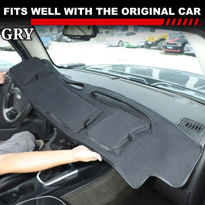 

Car Dashboard Storage bag For Hummer H3 2005-2009 Yangba PU Leather Black Interior Accessories