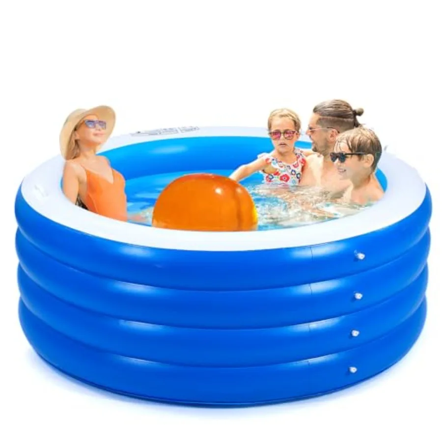 

Blow Up Pool, 72 X 30 Round Inflatable Swimming Pool, Pool Inflatable, Kiddie Baby Swimming Pool for Backyard