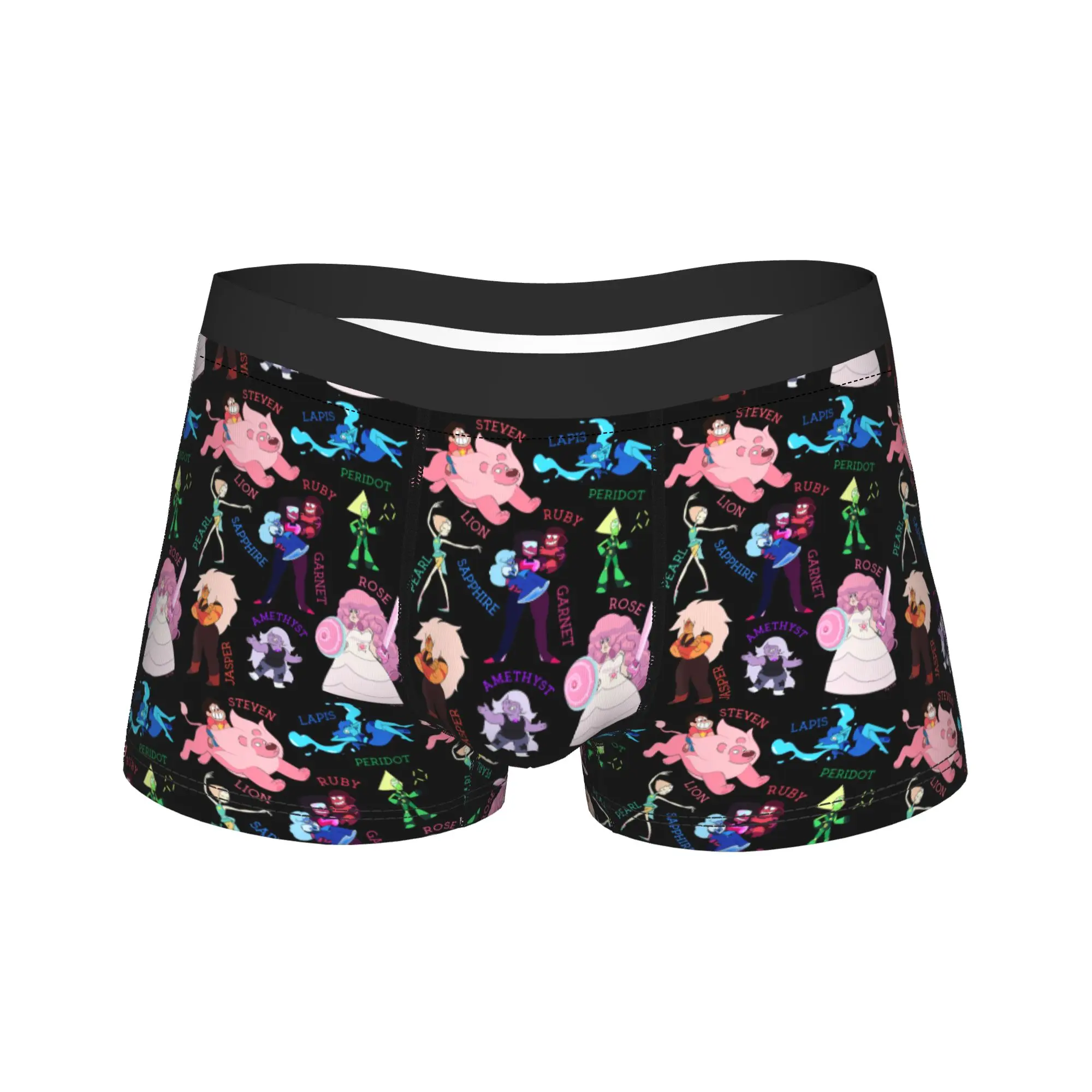 Man Garnet Lapis Lazuli Gems Underwear Steven Universe Fashion Boxer Briefs Shorts Panties Homme Mid Waist Underpants Plus Size
