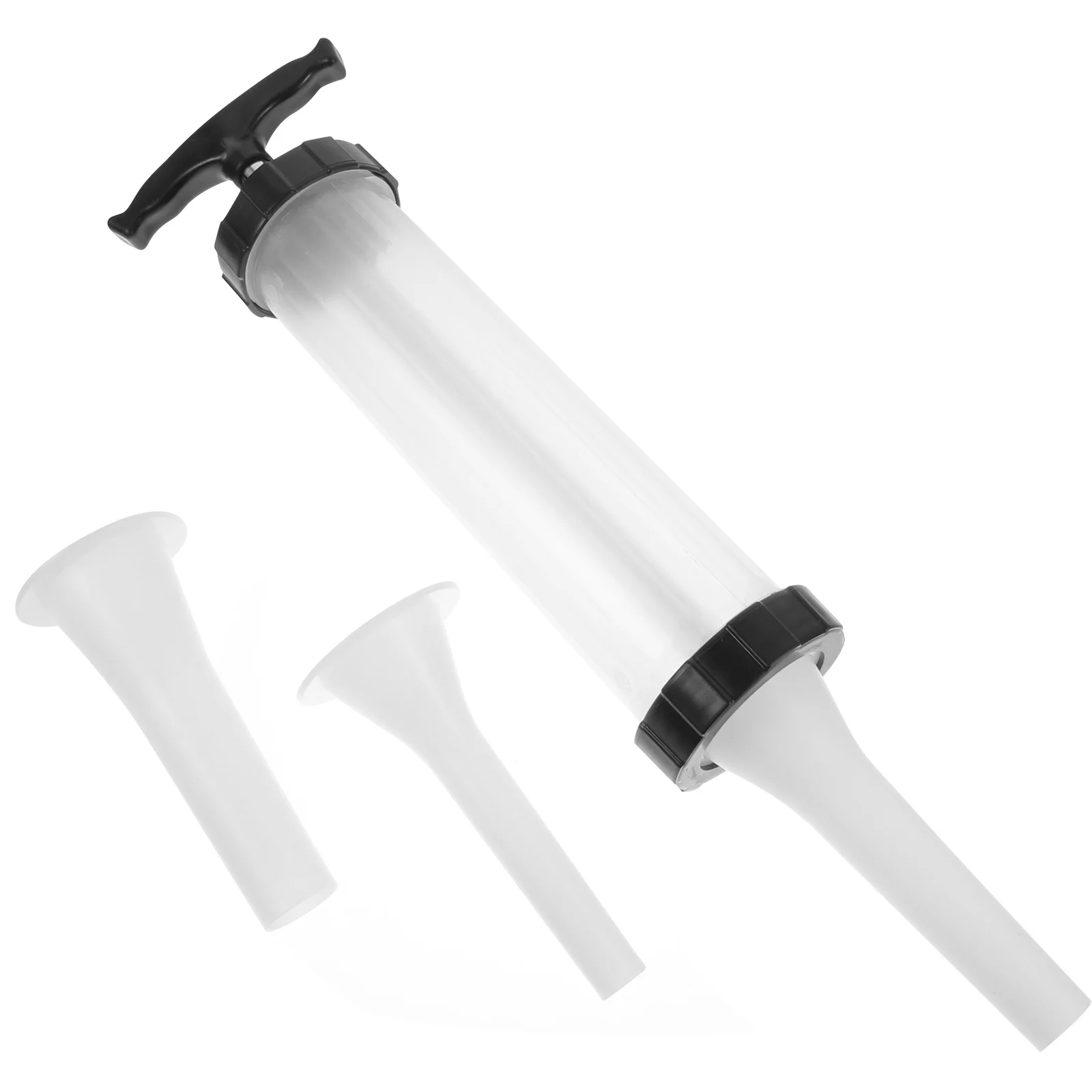 

1Set Sausage Filler Manual with Ergonomic Handle Lightweight Plastic Sausage Stuffing Tube for Kitchen Use Black