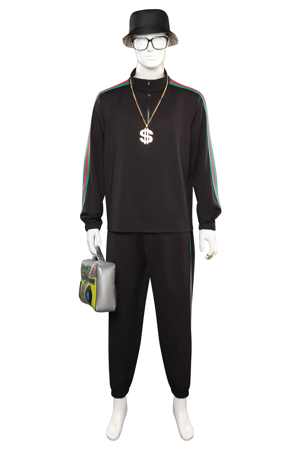 Costume Cosplay de la vieille école pour hommes, survêtement des années 80 et 90, tenues de sport, déguisement de carnaval d'Halloween imbibé, vêtements Hip Hop