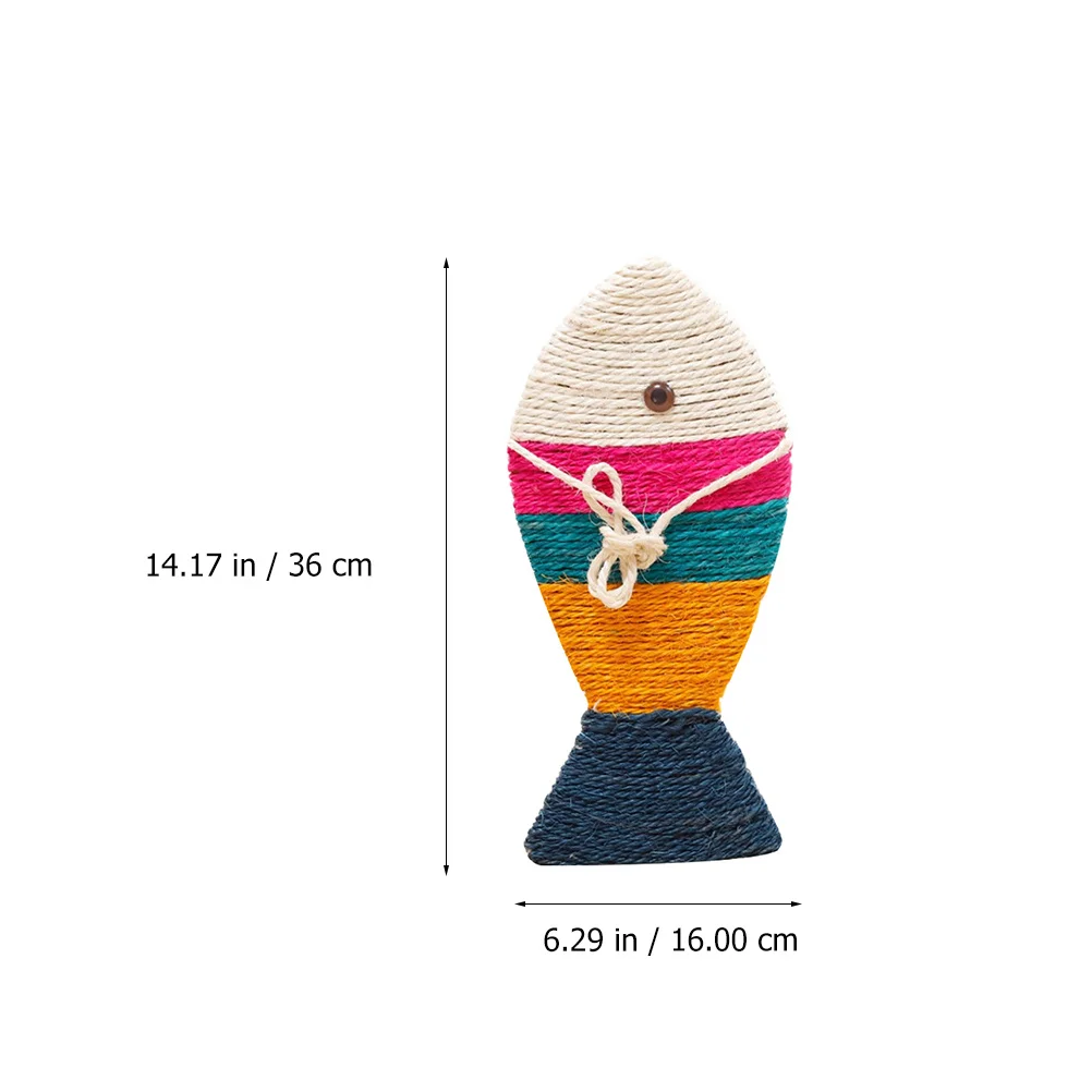 

Cat Scratching Board Fish Shaped Creative Colorful Sisal Pad Grinding Claw Plate Cat Plaything Furniture Protector
